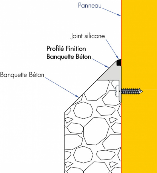 Montage finition banquette b&eacute;ton