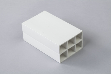 Chevrons 60 x 40 mm recycl&eacute; blanc